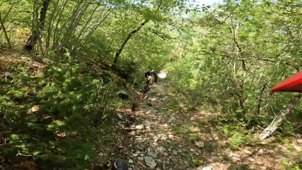 L’ultimo tratto aperto prima della discesa nel bosco.