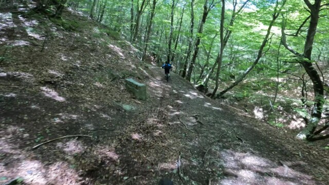 Fotogramma dal video a 04:20 Monte Cotento in MTB da Filettino: cresta dei Simbruini e boschi tecnici